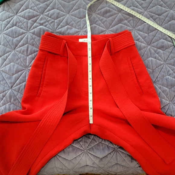 Aritzia Wilfred Front Tie High Rise Ankle Pants size 2 red. - Picture 12 of 17